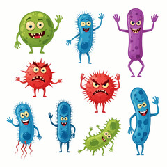 Big set of cartoon monsters. Cute monsters. Kids funny character design for posters, cards., magazins. Vector illustration