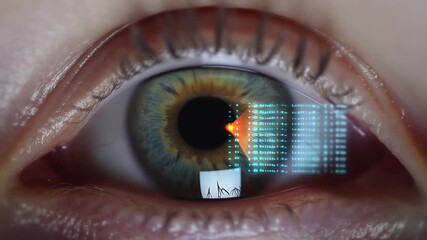 Human eye scanning digital data interface - Powered by Adobe