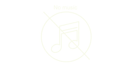Minimalist Design Signifying No Music Allowed Symbolized in a Circle Against Black Background