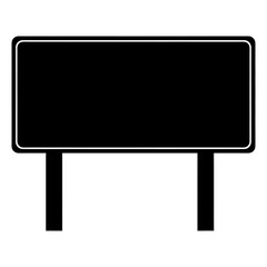Fototapeta premium Blank rectangular signboard illustration on white background