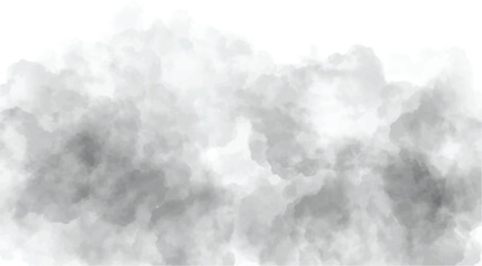 Soft grey smoke or fog texture with blurred edges and a hazy effect against a clean white background. © Ink Magic
