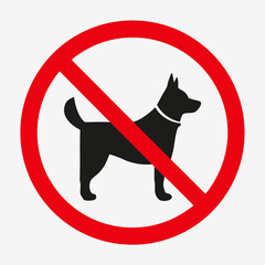 No Dogs Allowed Sign in Vector Illustration 