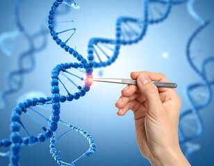 DNA Manipulation - Genetic Engineering and Precision Editing with Tweezers.