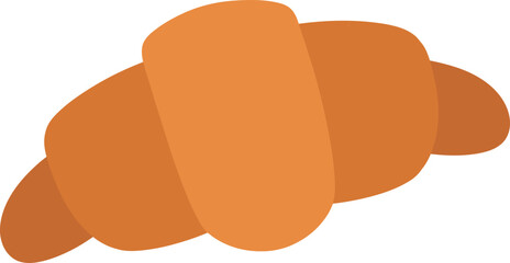 Delicious golden brown croissant icon for breakfast bakery and food related projects