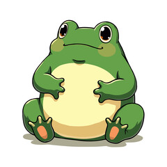 Obraz premium Cute Baby African Bullfrog Clipart 10