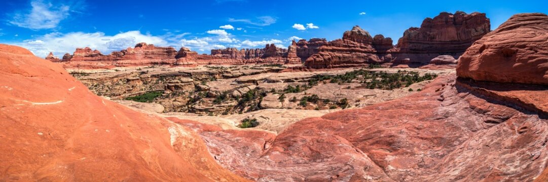 hiking near moab in canyonlands the needles in utah, usa
