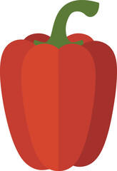 Vibrant red bell pepper healthy food icon fresh vegetable ingredient for cooking and nutrition