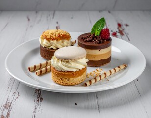 Pastries with berries toping