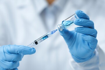 Preparing a vaccine syringe with a vial