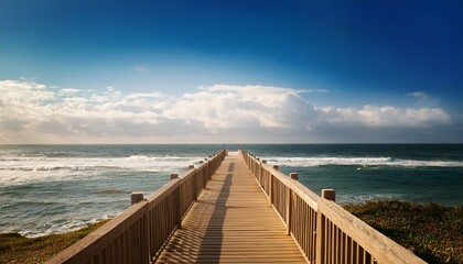 Obraz premium Peaceful Ocean Walkway