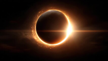Total solar eclipse in outer space with glowing corona concept of astronomy cosmic event universe mystery science solar system and celestial phenomenon - Powered by Adobe