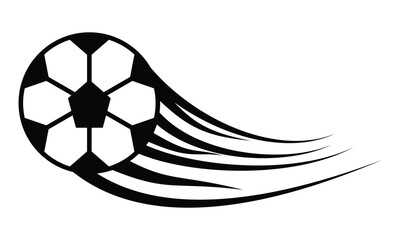 Football, soccer ball icon in flat style. Classic soccer ball icon isolated on white background. Outline icon. Vector illustration.