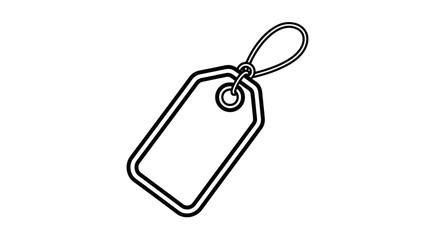 Fototapeta premium Minimalist Tag Illustration Emphasizing Simplicity And Branding With A Striking Dark Background