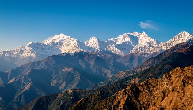 Beautiful Majestic Dhauladhar Range Of Himalayas Captured In Dharamshala With Telephoto Lens