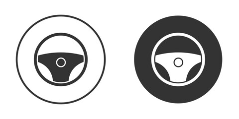 Steering wheel icon. filled flat sign for mobile concept. Vector graphics