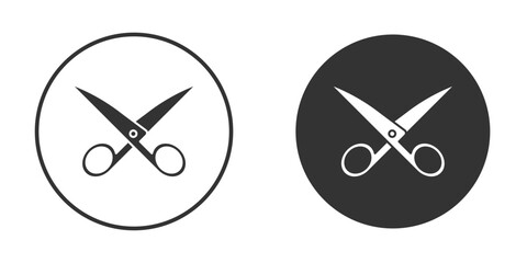 Scissors icon. filled flat sign for mobile concept. Vector graphics