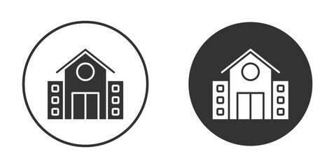 school icon. filled flat sign for mobile concept. Vector graphics