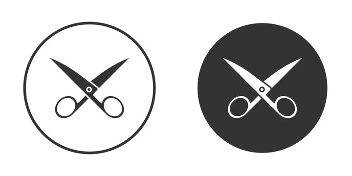 Scissors icon. filled flat sign for mobile concept. Vector graphics
