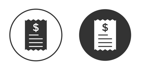 Receipt icon. filled flat sign for mobile concept. Vector graphics