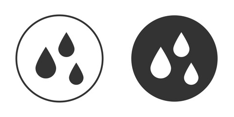 Fototapeta premium Raindrops icon. filled flat sign for mobile concept. Vector graphics