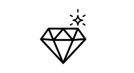 Minimalistic Diamond Symbol Suggesting Luxury, Brilliant Value, And Preciousness Of Gems