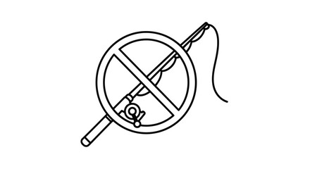 No Fishing Allowed: Symbolic Representation Depicting Prohibition of Angling Activities