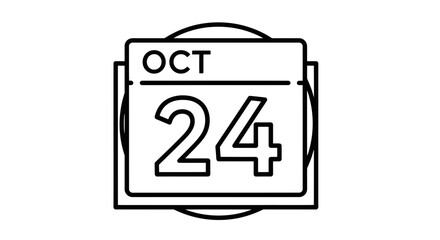 October 24th Calendar Illustration For Scheduling And Planning Relevant Events