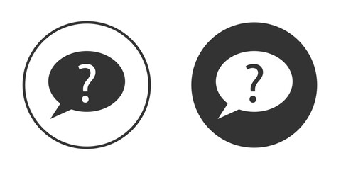 Interrogation icon. filled flat sign for mobile concept. Vector graphics