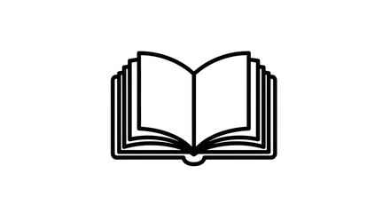 Open Book Graphic Against a Black Backdrop Depicting Literary Knowledge and Wisdom