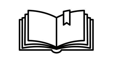 Open Book illustration With Bookmark Depicting Reading Education And Knowledge