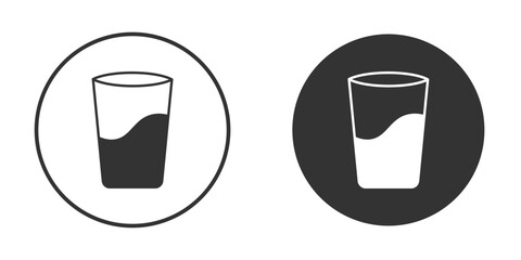 Glass icon. filled flat sign for mobile concept. Vector graphics