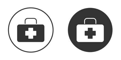 Doctor bag icon. filled flat sign for mobile concept. Vector graphics