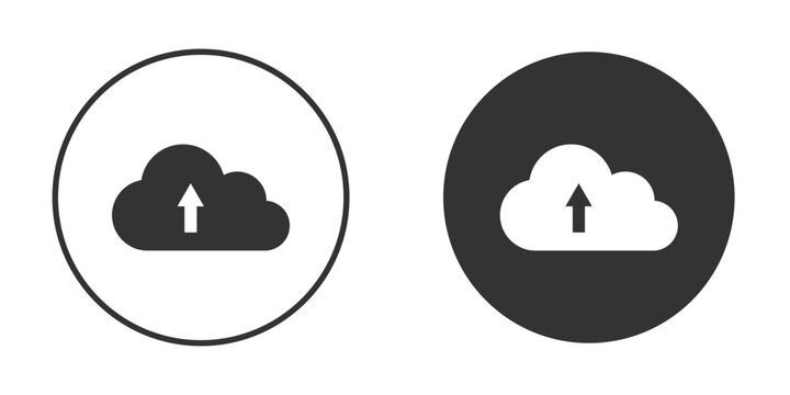 Cloud upload icon. filled flat sign for mobile concept. Vector graphics
