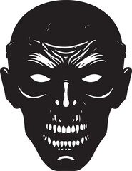 SILHOUETTE OF MONSTER MASK ICON HALLOWEEN