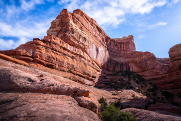 hiking near moab in canyonlands the needles in utah, usa