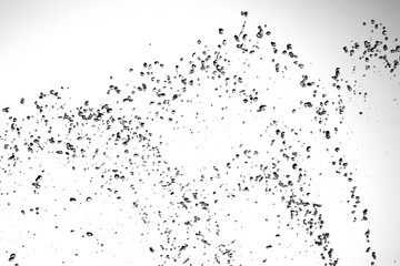 water drops on the air against the sky. 