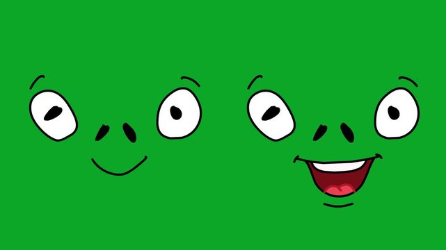 Simple Eye Blink & Lip Sync Green Screen Pack - Neutral/Talking Face Elements