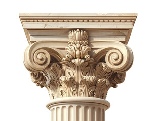 Obraz premium Säulenkapitell, transparenter Hintergrund, PNG