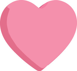 A smooth 3D pink heart illustration with a glossy finish, symbolizing love, romance, and affection in a modern minimalistic style.
