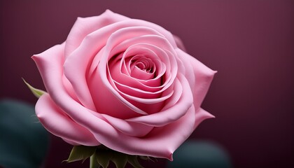 Fototapeta premium Close Up Of A Single Pink Rose