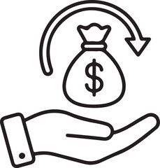 Money Back Guarantee Icon Multiple Outline Collection Set
