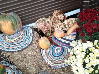 golden autumn. autumn flowers.
autumn apple. coffee with flowers