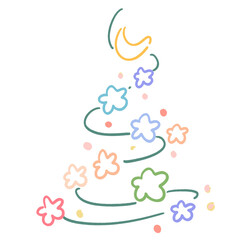 &ldquo;Whimsical Christmas Trees &ndash; Minimal Holiday Doodles&rdquo;