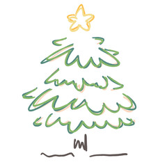 &ldquo;Whimsical Christmas Trees &ndash; Minimal Holiday Doodles&rdquo;