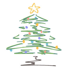 &ldquo;Whimsical Christmas Trees &ndash; Minimal Holiday Doodles&rdquo;