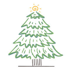 &ldquo;Whimsical Christmas Trees &ndash; Minimal Holiday Doodles&rdquo;