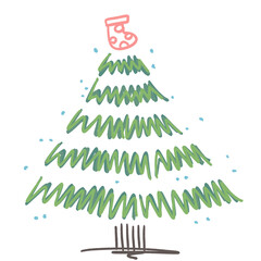 &ldquo;Whimsical Christmas Trees &ndash; Minimal Holiday Doodles&rdquo;
