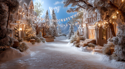 winter landscape in the city