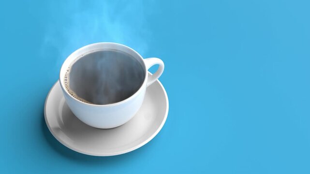 Cup of hot coffee - steam loop
