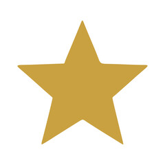 vector gold star isolated on white